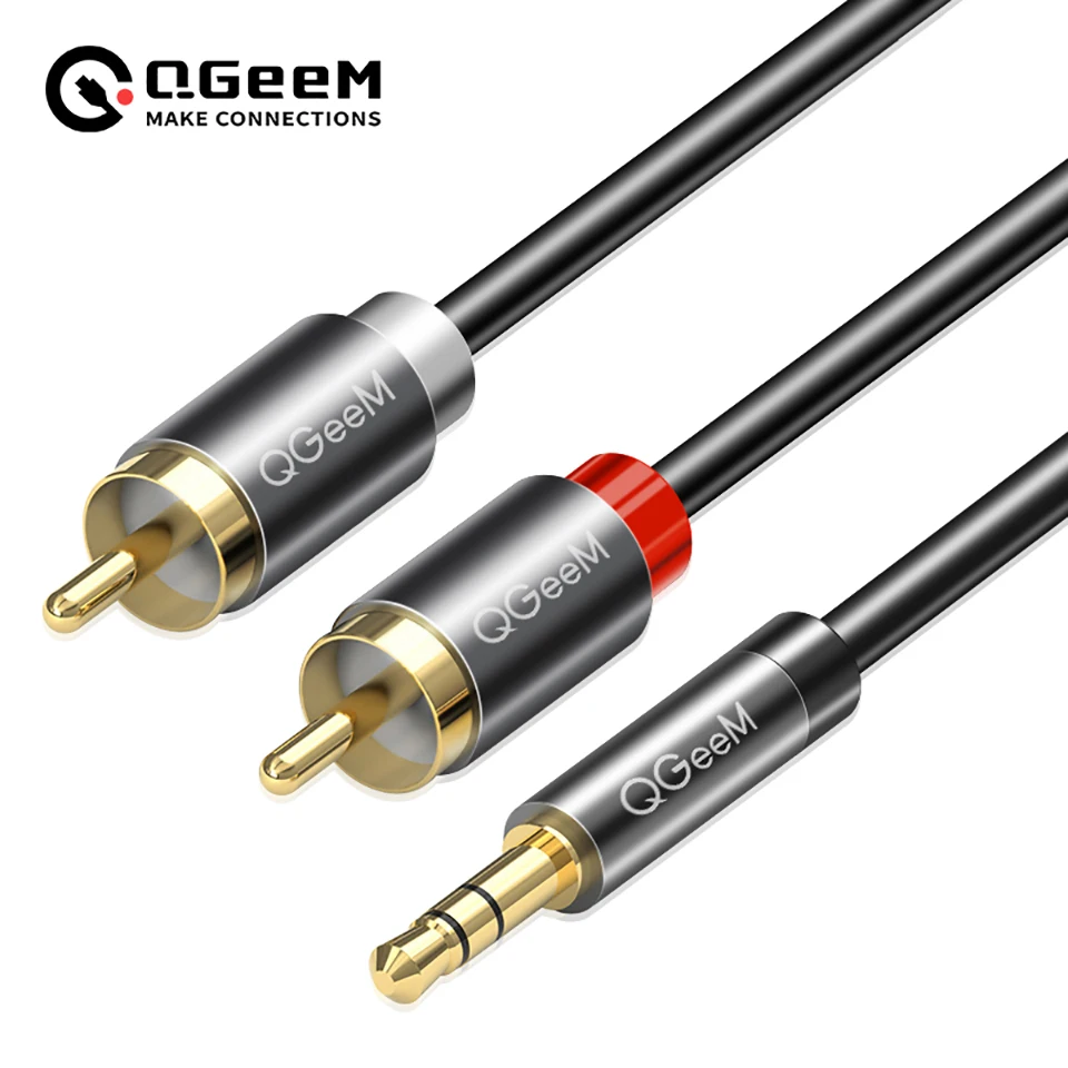 Home Cinema Sound System - Cable RCA QGeeM 2RCA a 3.5mm,