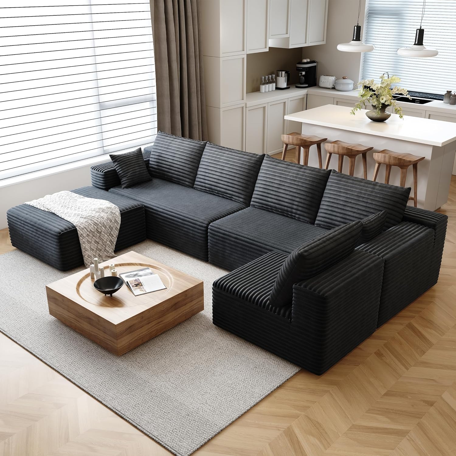 Recliner Sofa Cover - Sofá seccional estilo nube, con funda