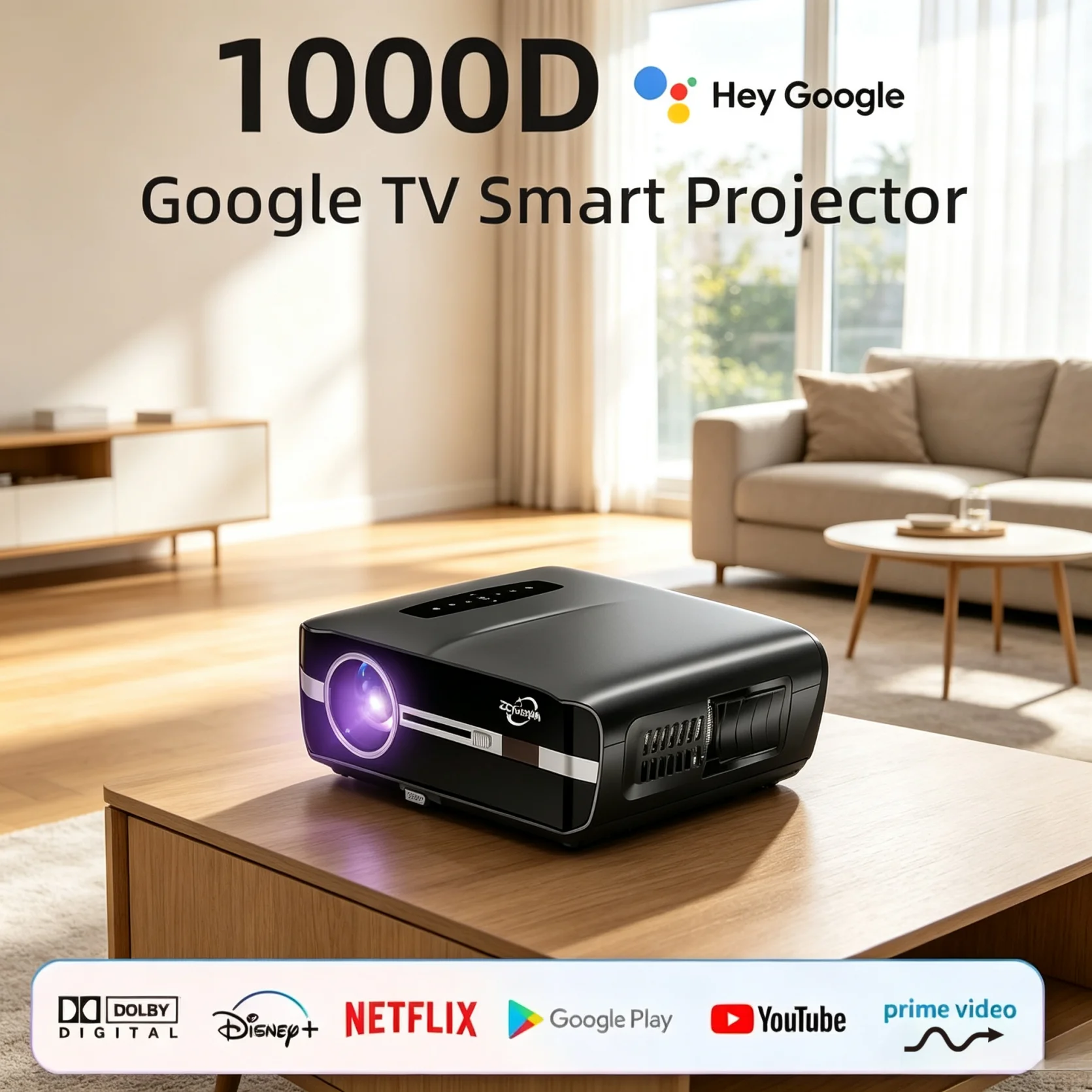 Netflix Home Cinema - Proyector Oficial Google TV 4K 4200ANSI