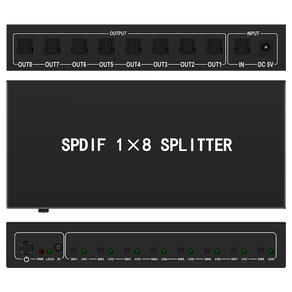 Home Cinema Sound System - Divisor de Audio óptico, divisor Digital