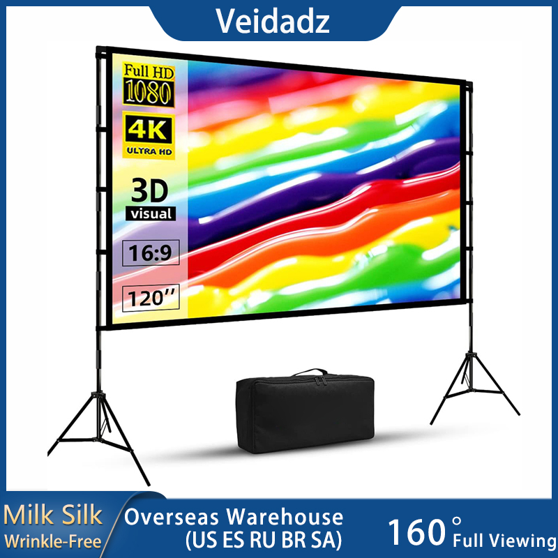 Projector Tripod Stand - VEIDADZ Pantalla de proyector con soporte
