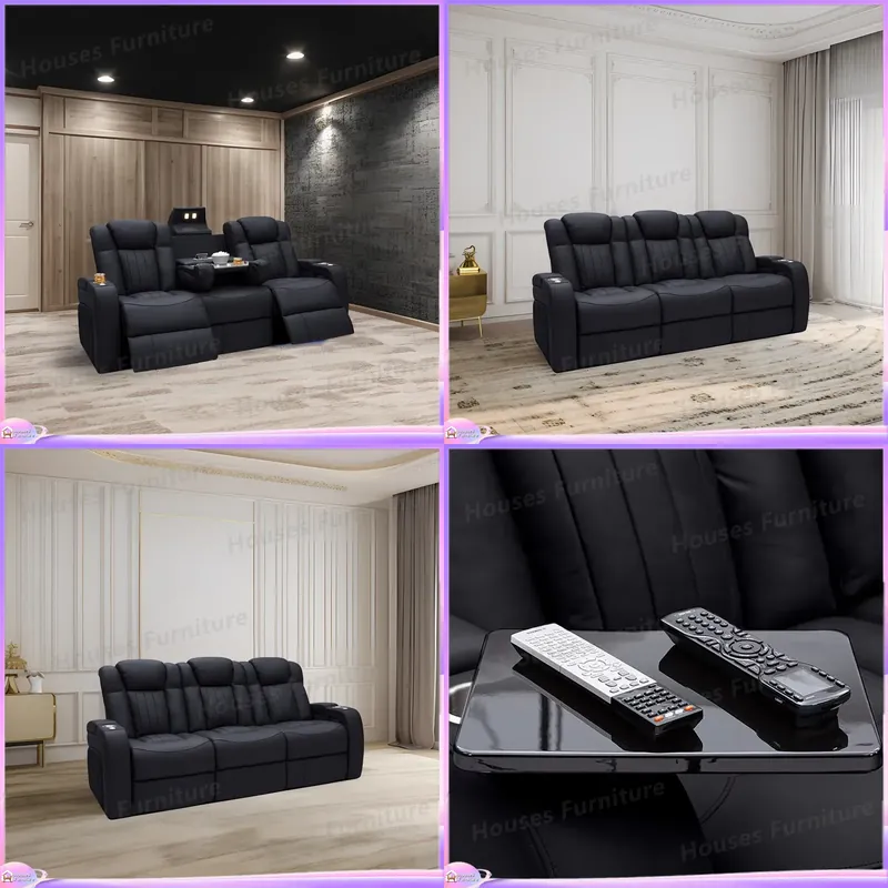 Home Cinema Recliners - Sillón Reclinable de Cuero para Cine