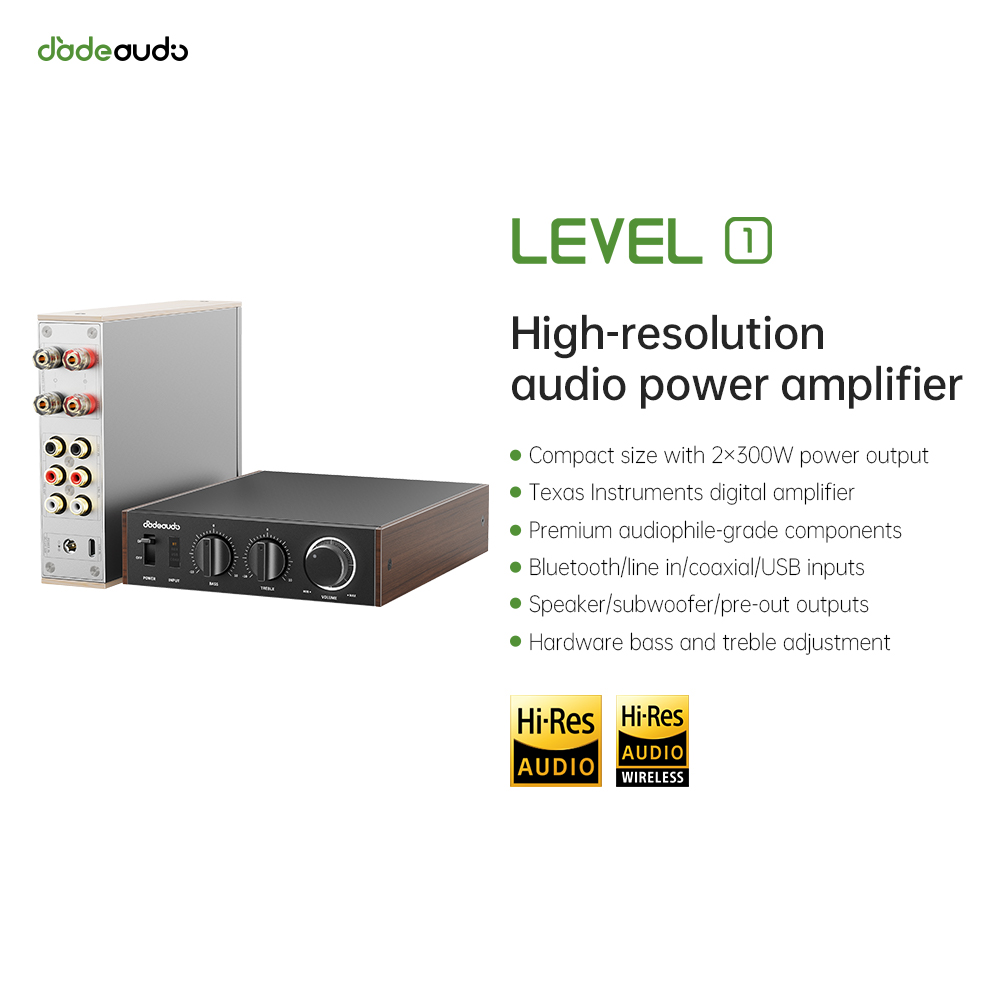 Home Cinema Sound System - Amplificador Bluetooth LDAC de Escritorio JadeAudio