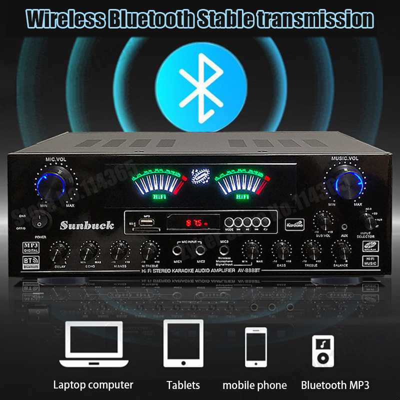 AMPLIFICADOR Digital Bluetooth - Home Cinema Receiver reseña y precio
