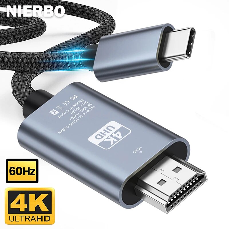 NIERBO Cable USB C a HDMI 6,6  - Home Cinema Usb reseña y precio