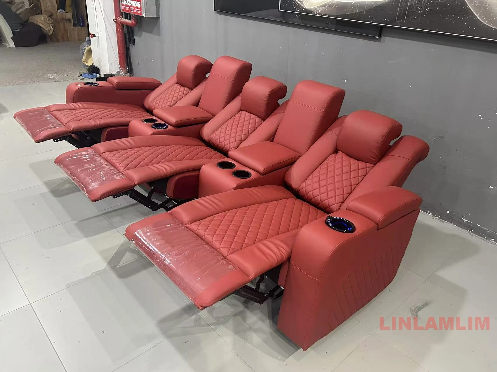 Linlamlim Sofá reclinable de l - Home Cinema Recliners reseña y precio