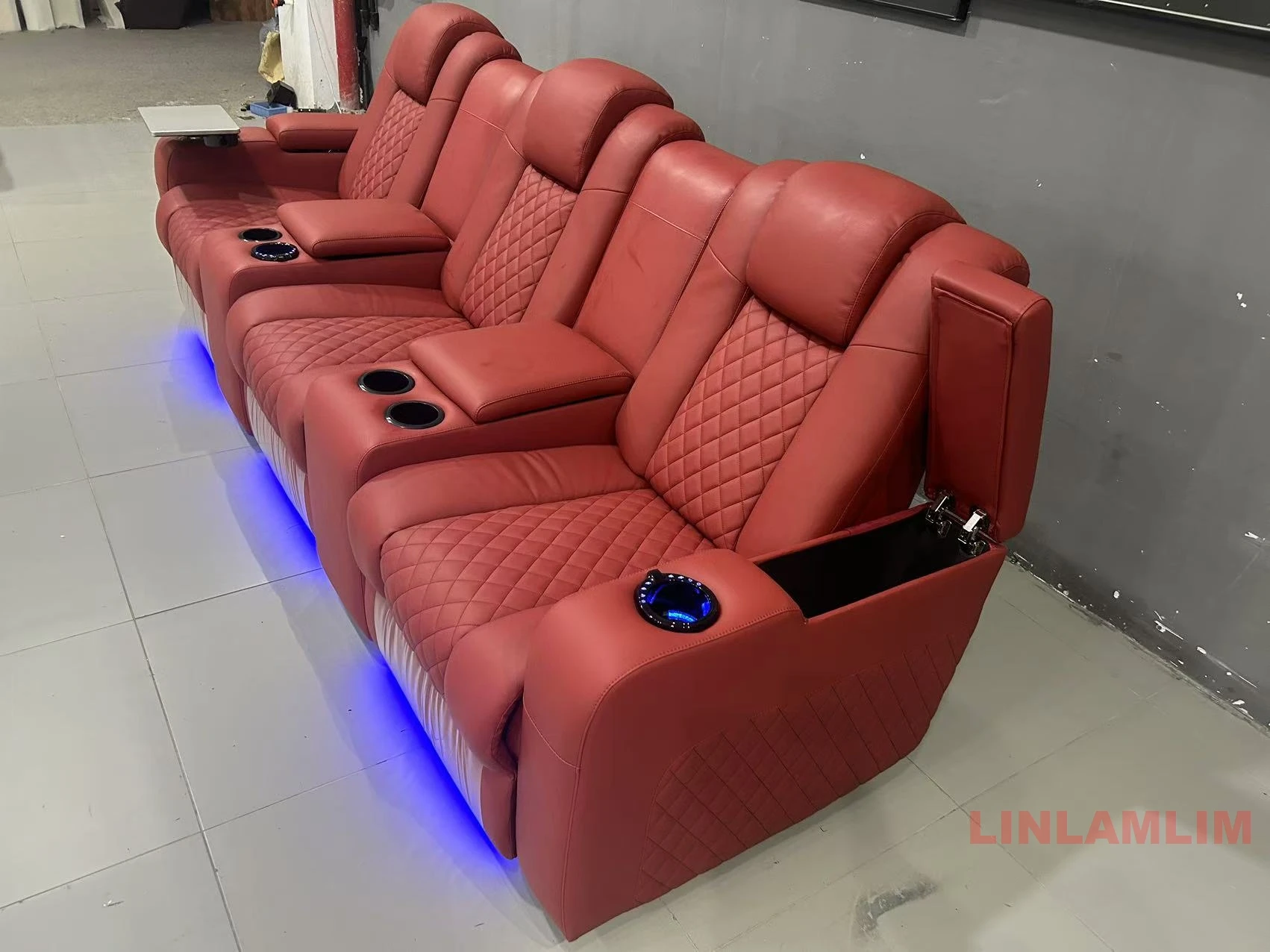 Linlamlim Sofá reclinable de l - Home Cinema Recliners reseña y precio