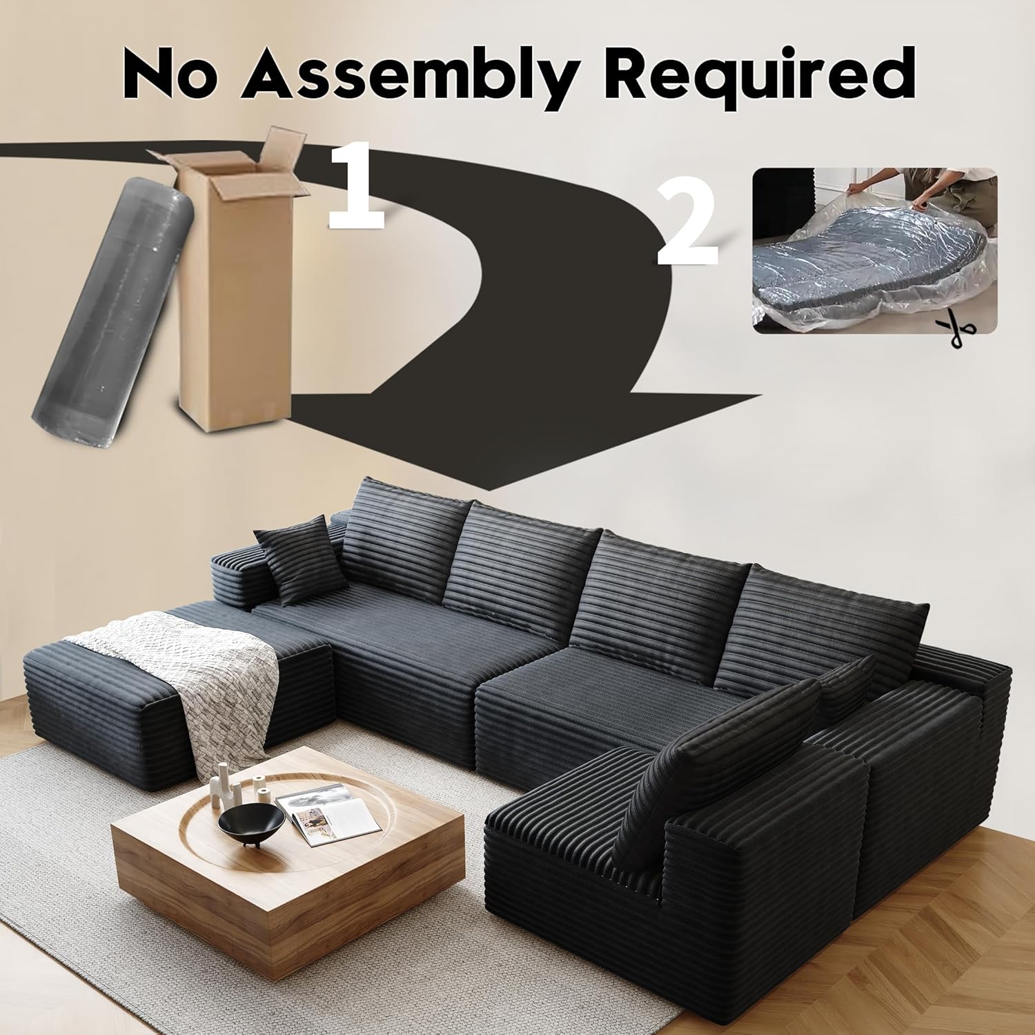 Sofá seccional estilo nube, co - Recliner Sofa Cover reseña y precio