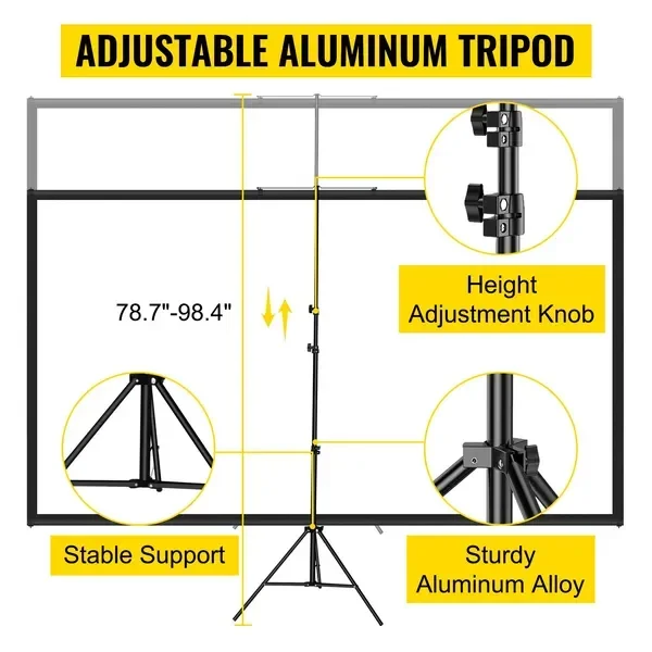 Pantalla de proyección con trí - Projector Tripod Stand reseña y precio