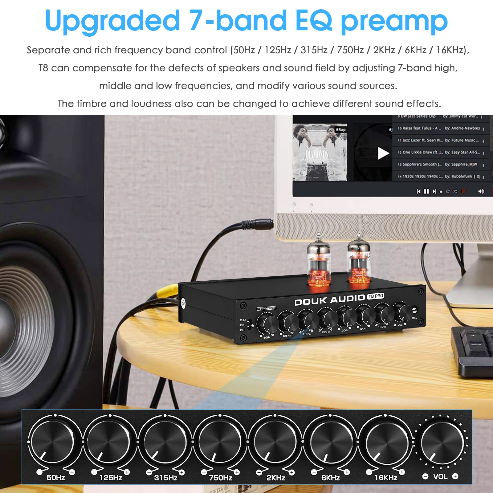 Nobsound-ecualizador EQ HiFi d - Home Cinema Receiver reseña y precio