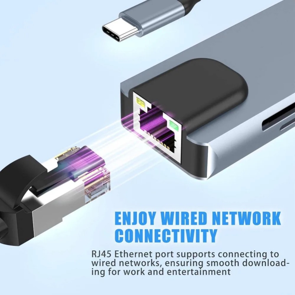 Hub USB C 8/7 en 1, Adaptador  - Home Cinema Usb reseña y precio