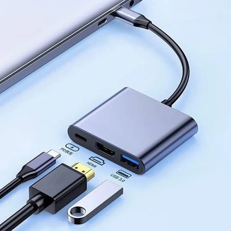USB C HUB 3 en 1 tipo C 3,0 a  - Home Cinema Usb reseña y precio