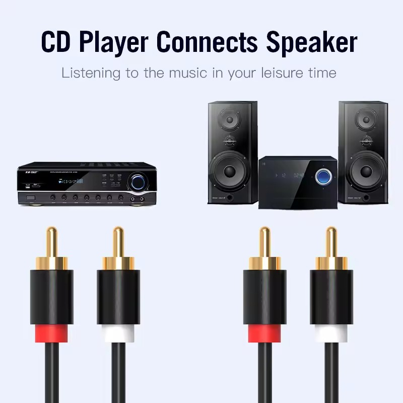Cable RCA estéreo HIFI, Cable  - Home Cinema Sound System reseña y precio