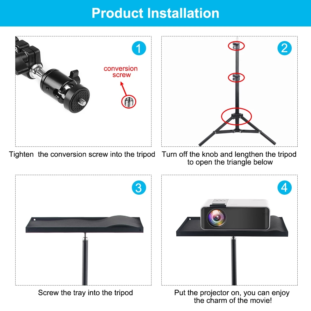 110cm 160cm ajustable Universa - Projector Tripod Stand reseña y precio