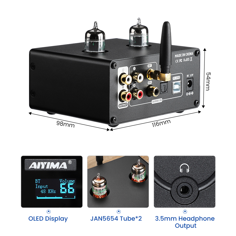 Decodificador AIYIMA Audio Tub - Home Cinema Receiver reseña y precio