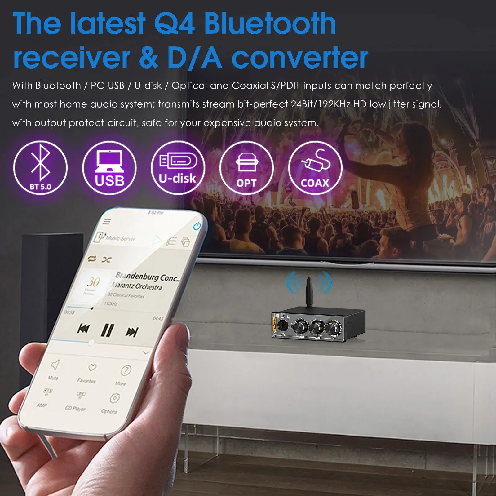 Nobsound Q4 Mini convertidor d - Home Cinema Receiver reseña y precio